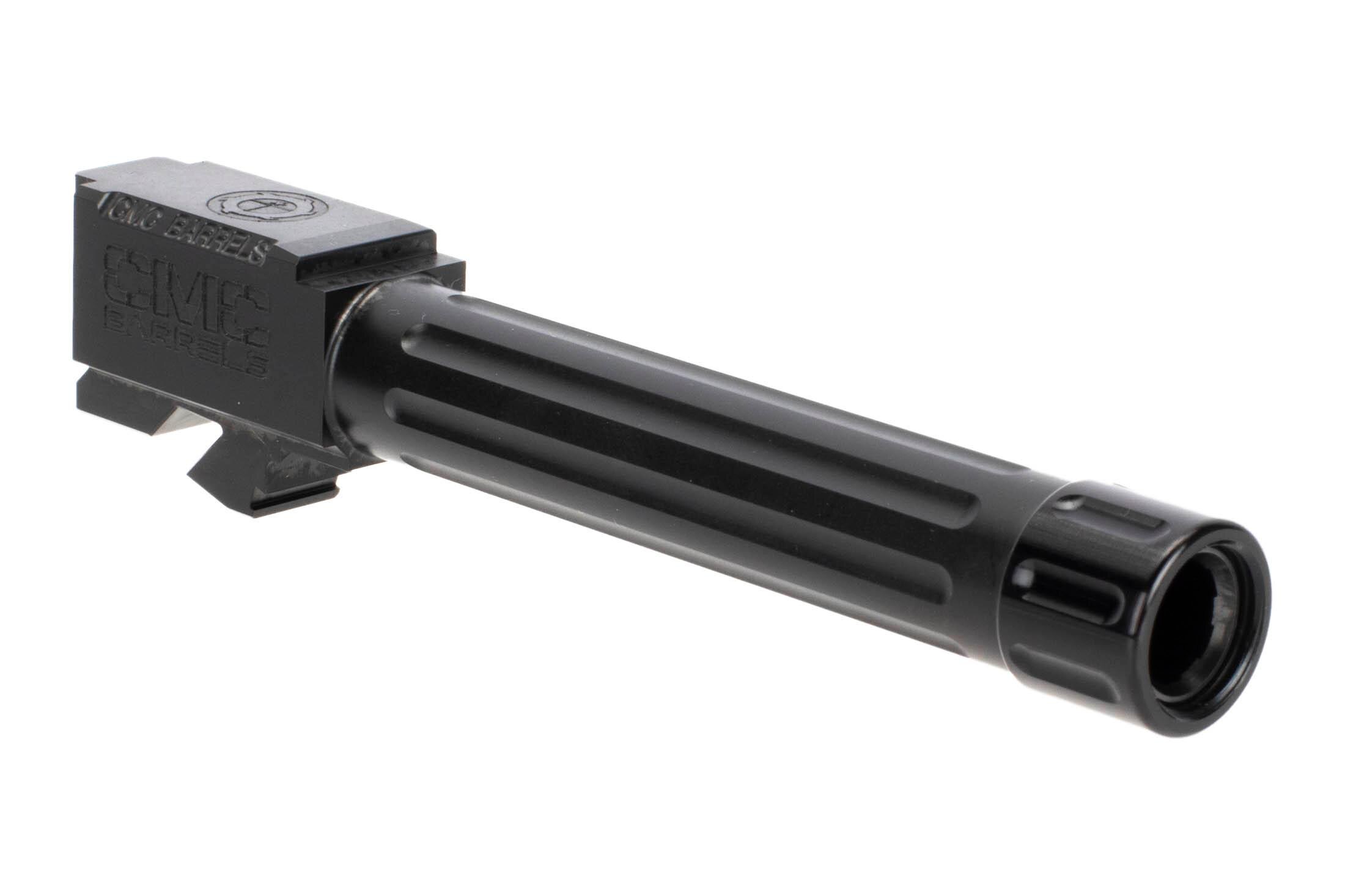 CMC Triggers Glock 19 Gen34 Fluted Threaded Barrel Black DLC 75521